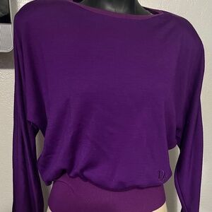 vintage Christian Dior crewneck sweater from the 1980s. Embroidered Logo